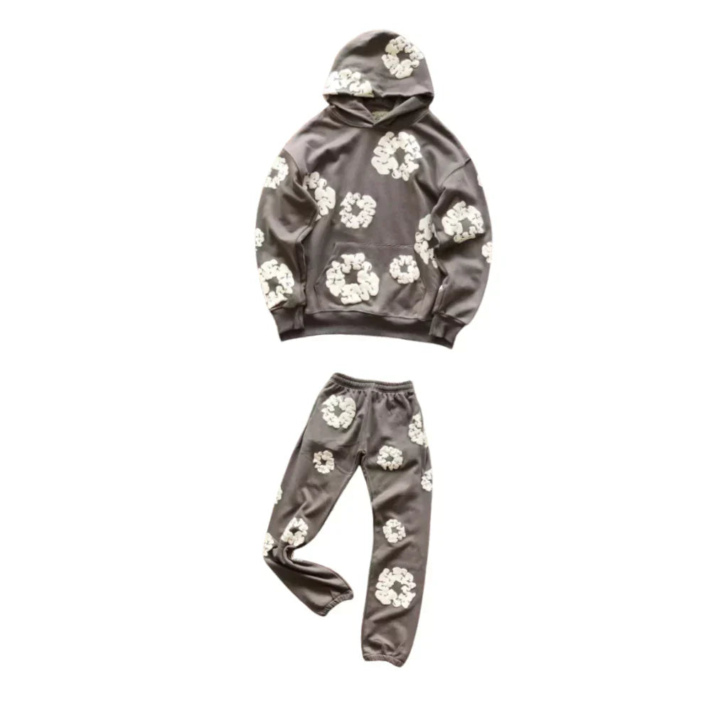 Conjunto Denim Tears Cinza Escuro