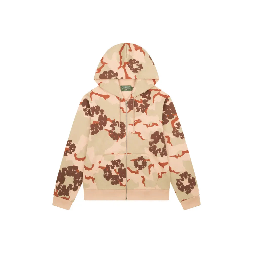 Moletom Denim Tears Camo Cotton Wreath Zip Tan