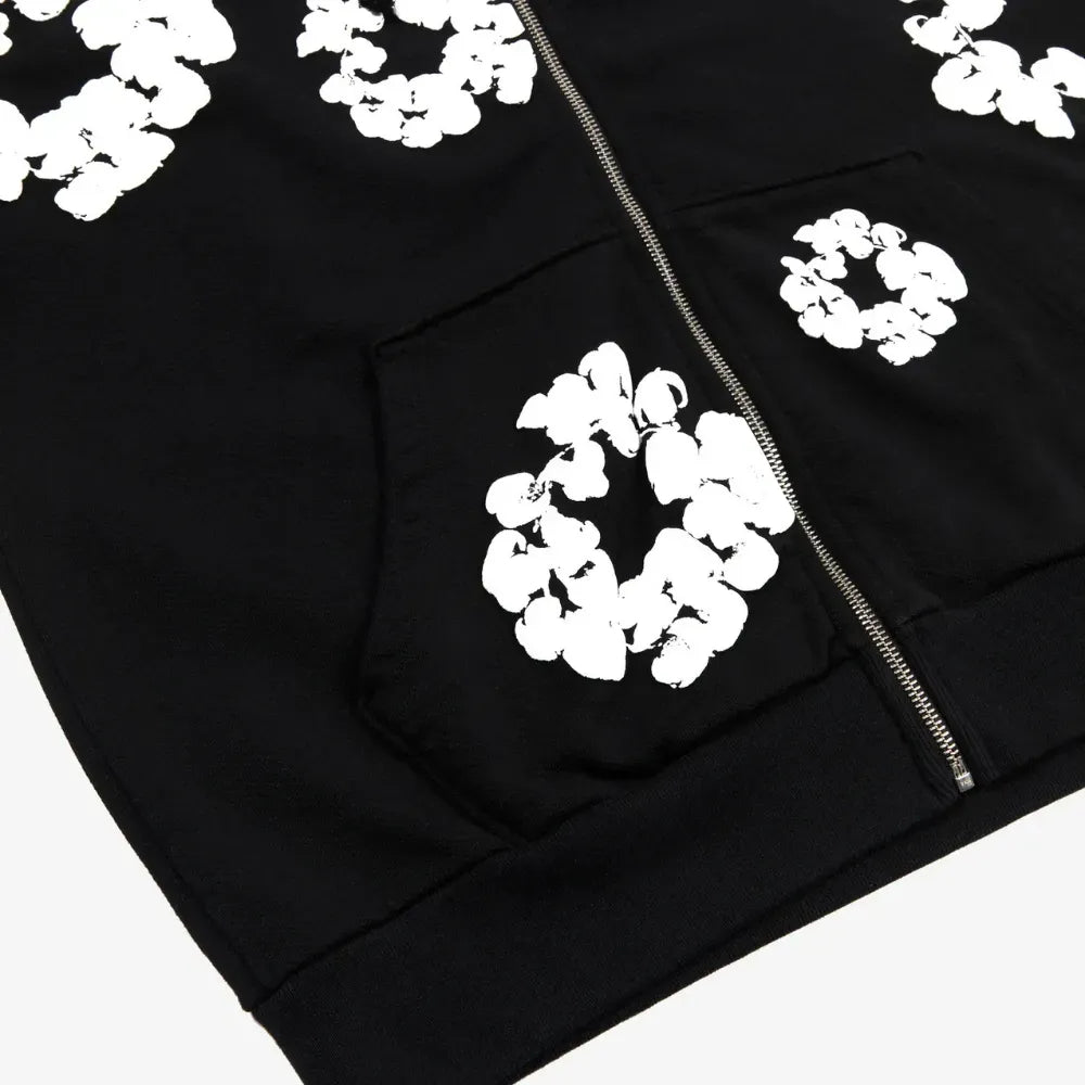 Moletom Denim Tears Cotton Wreath Zip Black