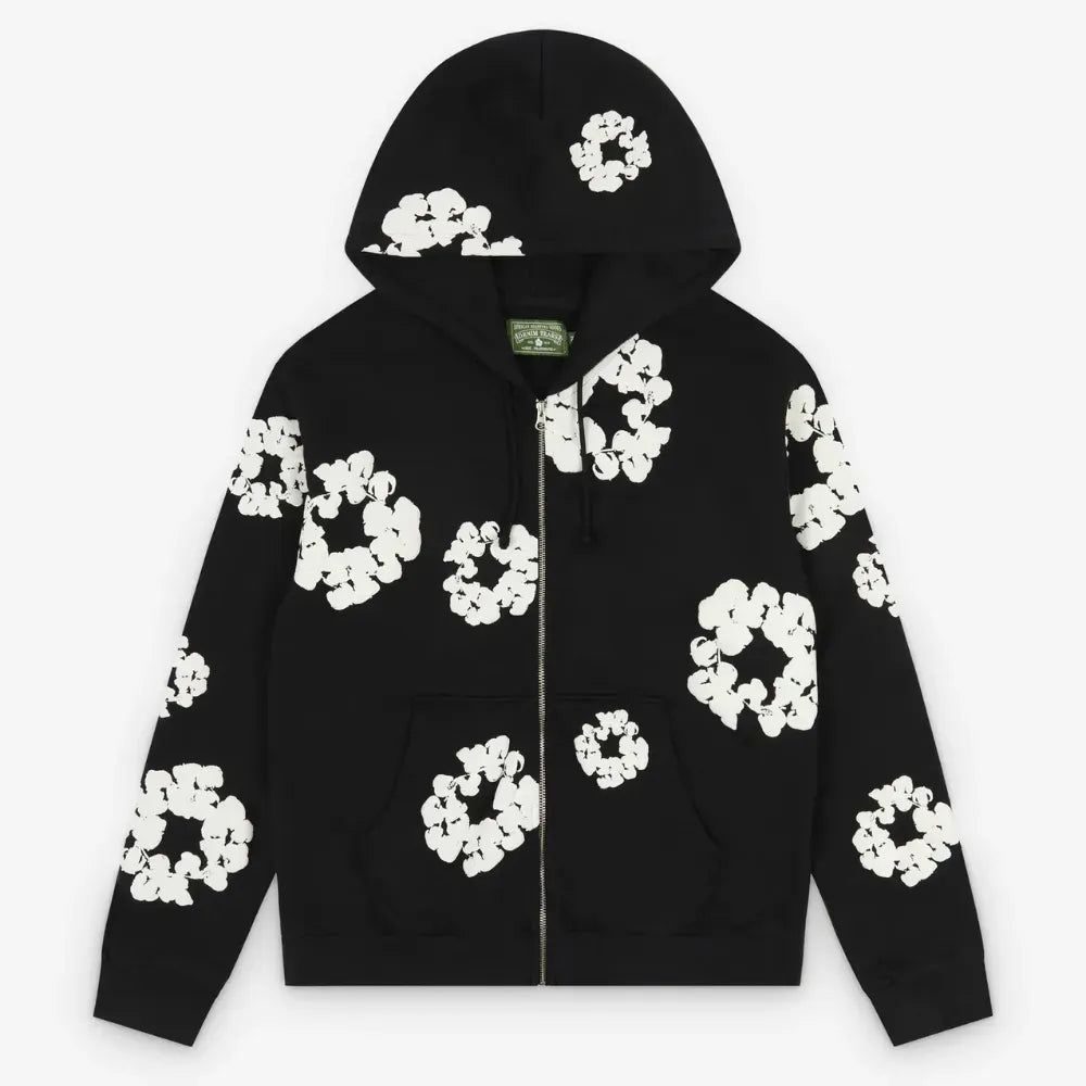 Moletom Denim Tears Cotton Wreath Zip Black