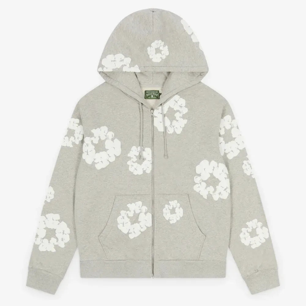 Moletom Denim Tears Cotton Wreath Zip Grey