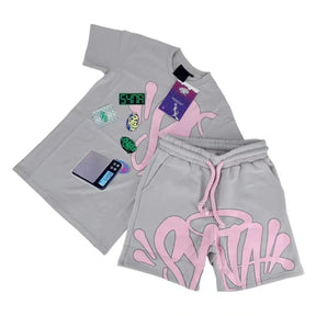 Conjunto SYNA World Cinza/Rosa